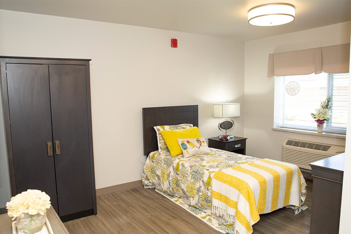 Resident rooms are comfortable.