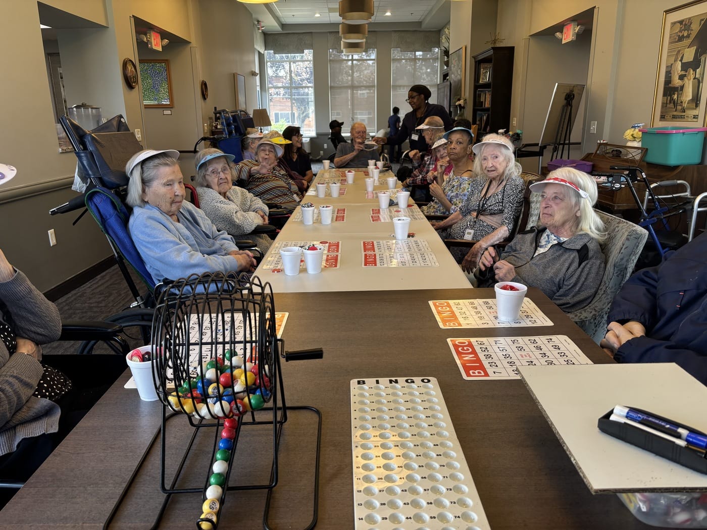 Residents playing Bingo