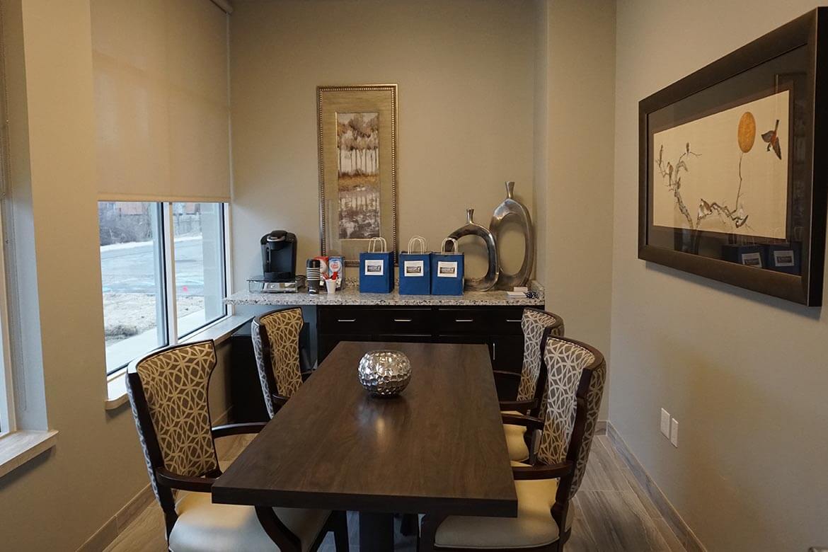 Private dining room for celebrating special occasions with family.