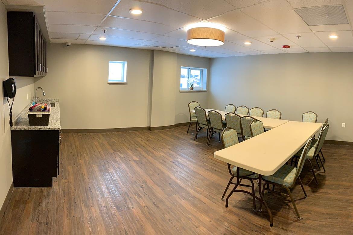 Activities Room is the&nbsp;center of community life&nbsp;at Royal Oak House.